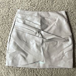 Mittoshop Leather Rouched Mini Skirt L